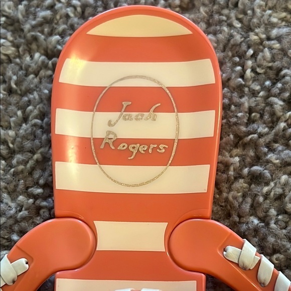 Jack Rogers Salmon Striped Jelly Women's Sandals - Picture 4 of 6